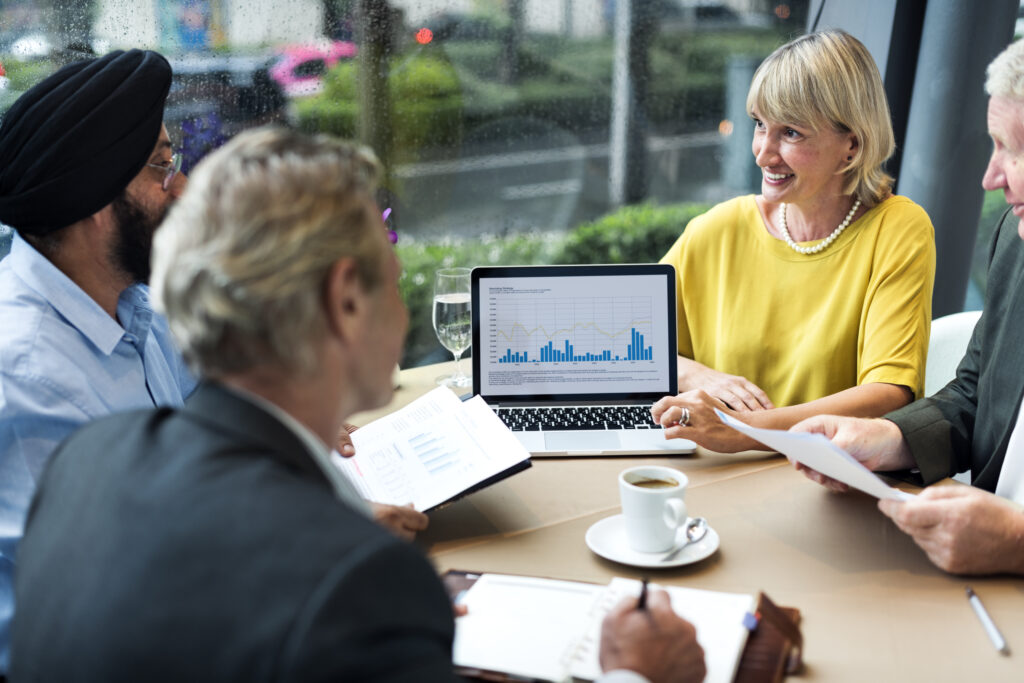 reunião produtiva de giro de ativos